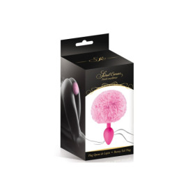 Plug anal pompon rose 